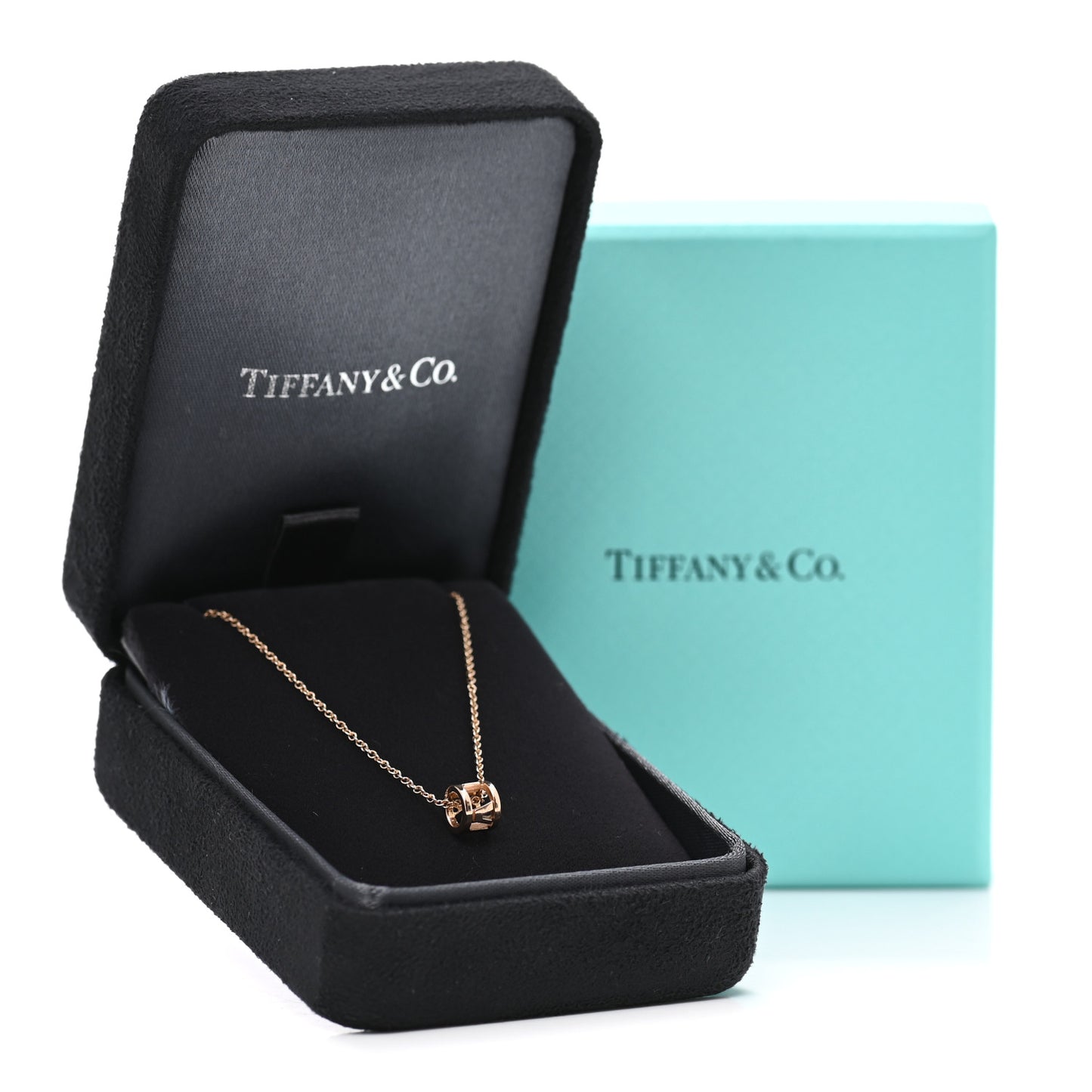 18K Rose Gold Atlas Open Pendant Necklace