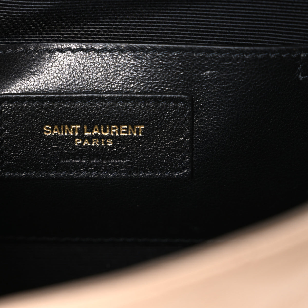 Saint Laurent Grain De Poudre Textured Mixed Matelasse Triquilt Small Monogram Satchel Dark Beige 6 of 10