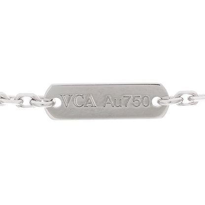 Van Cleef & Arpels 18K White Gold Mother of Pearl Vintage Alhambra Pendant Necklace 5 of 6