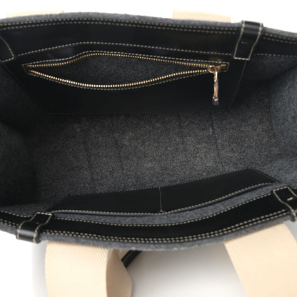 Chloe Felt Shiny Calfskin Medium Woody Ribbon Tote Cashmere Gray 5 of 13