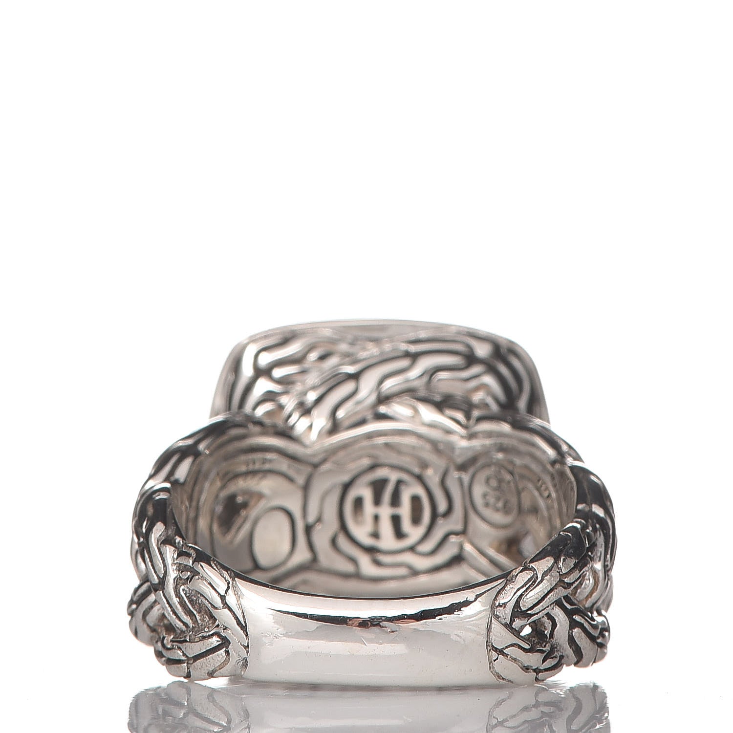 John Hardy Sterling Silver Amethyst Small Lava Classic Chain Ring 52 6 4 of 7