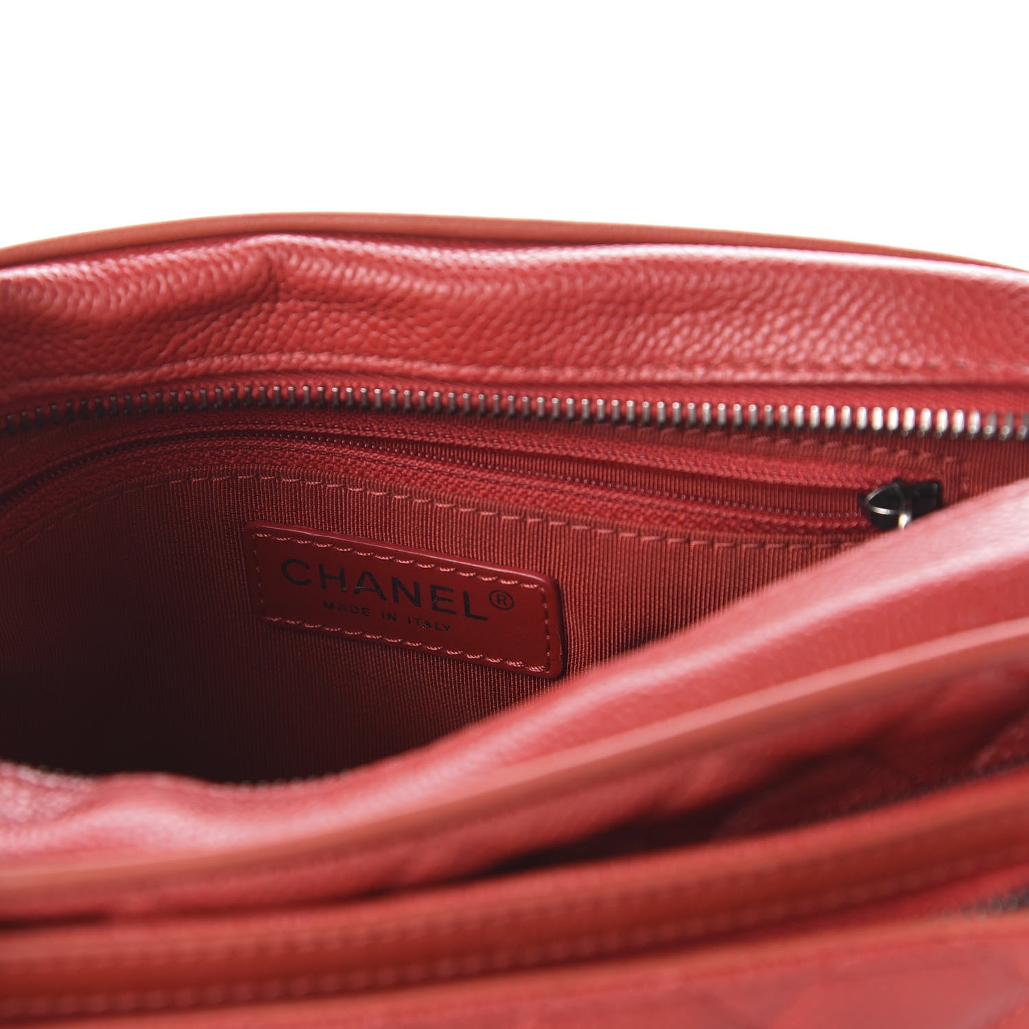 Chanel Caviar Quilted Medium Business Trip Camera Bag Red 7 of 11