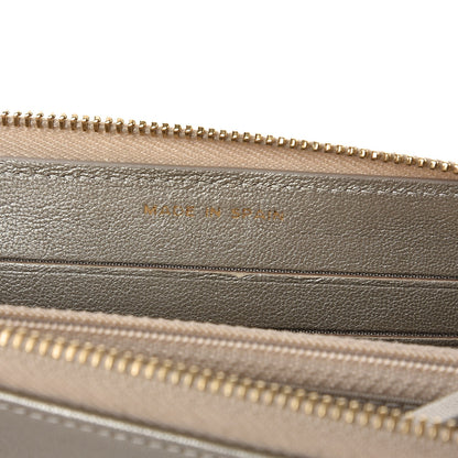 Chanel Metallic Sheepskin Quilted Mademoiselle Vintage Zip Around Wallet Light Gold 7 of 9