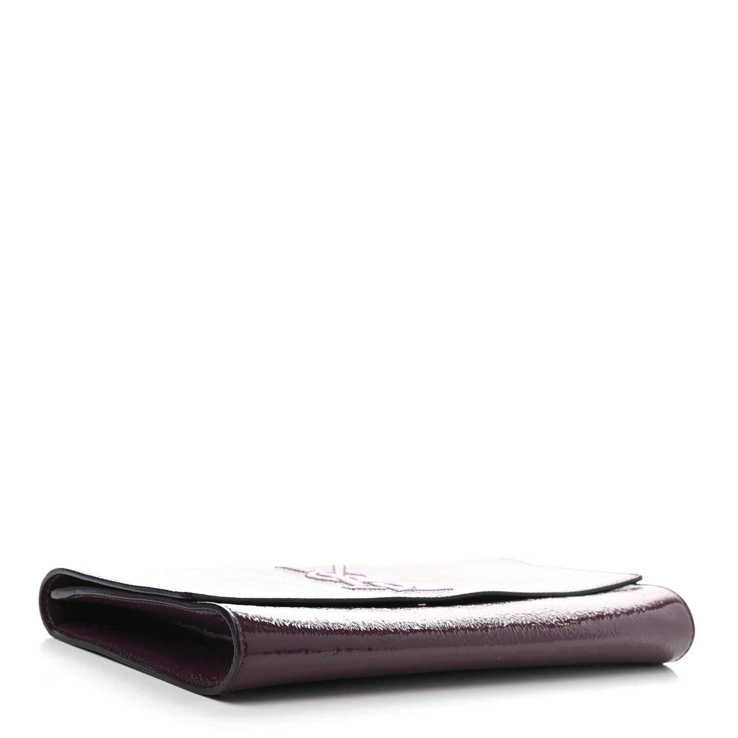 Textured Patent Monogram Large Belle De Jour Clutch Purple