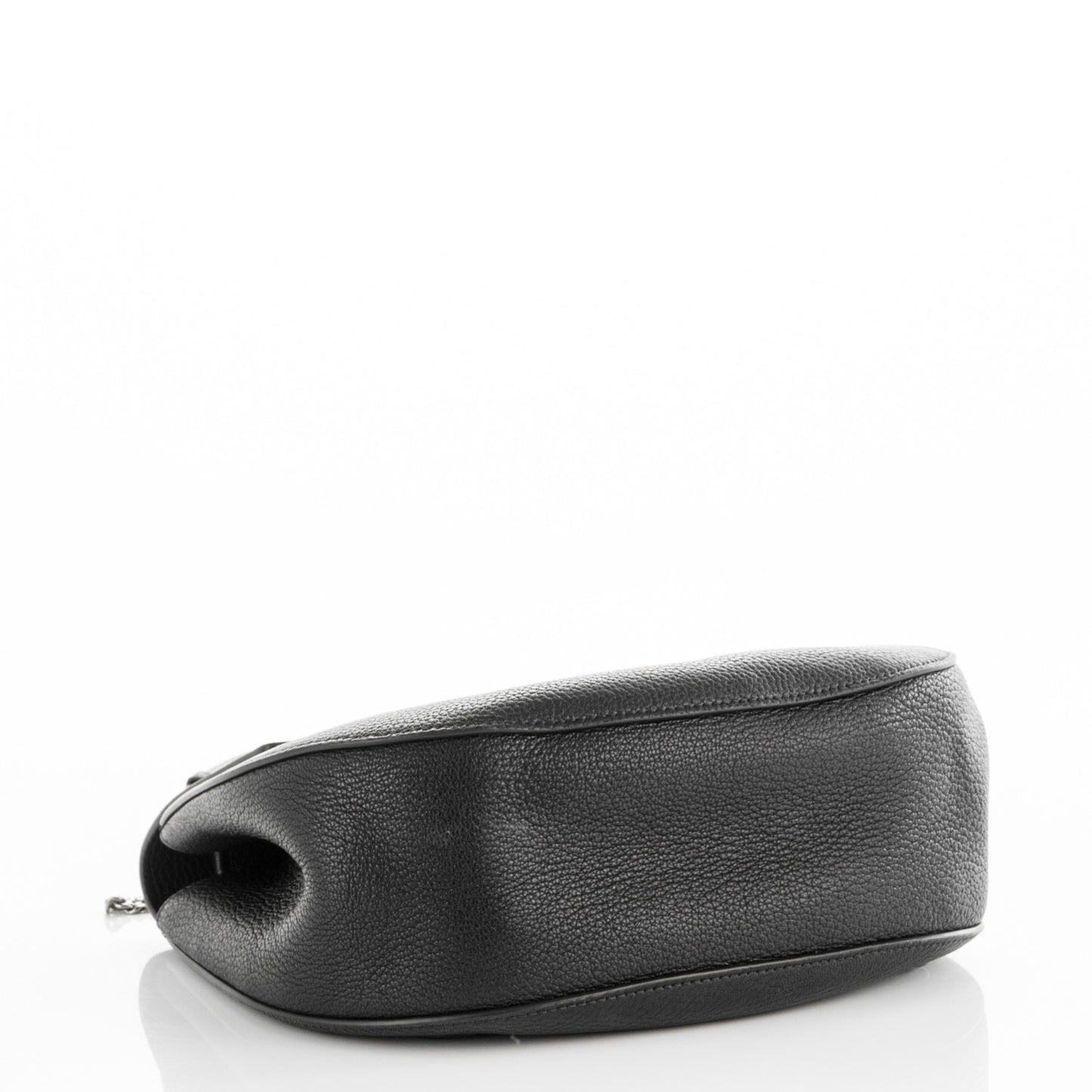 Grained Lambskin Medium Drew Shoulder Bag Black