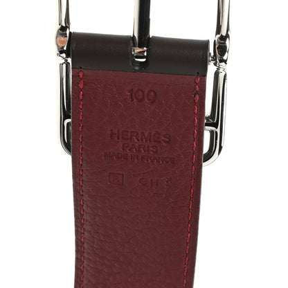 Hermes Box Togo 32mm Cape Cod Belt 100 40 Brown Rouge H 3 of 4