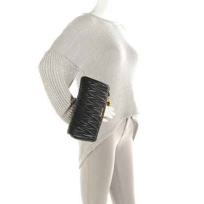 Miu Miu Nappa Matelasse Clutch Black 2 of 7