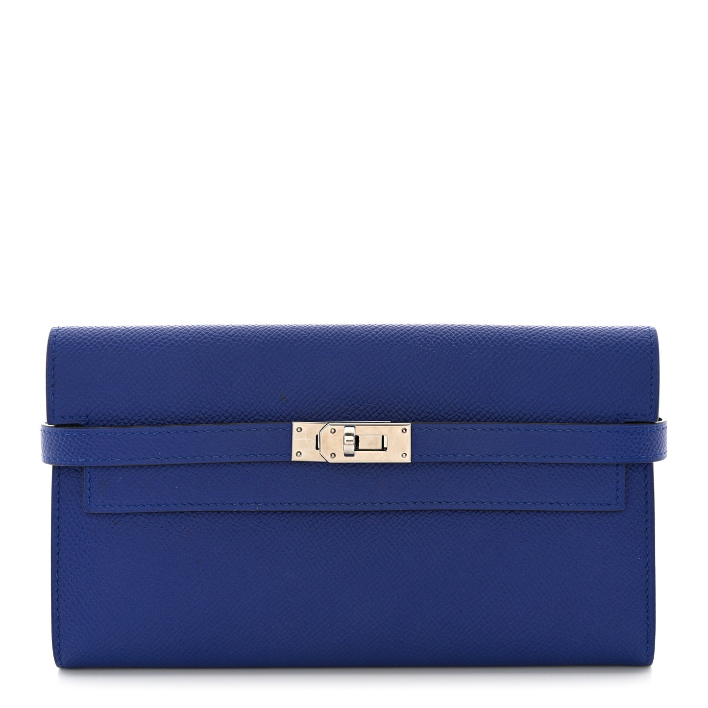 Epsom Kelly Longue Wallet Bleu Electrique