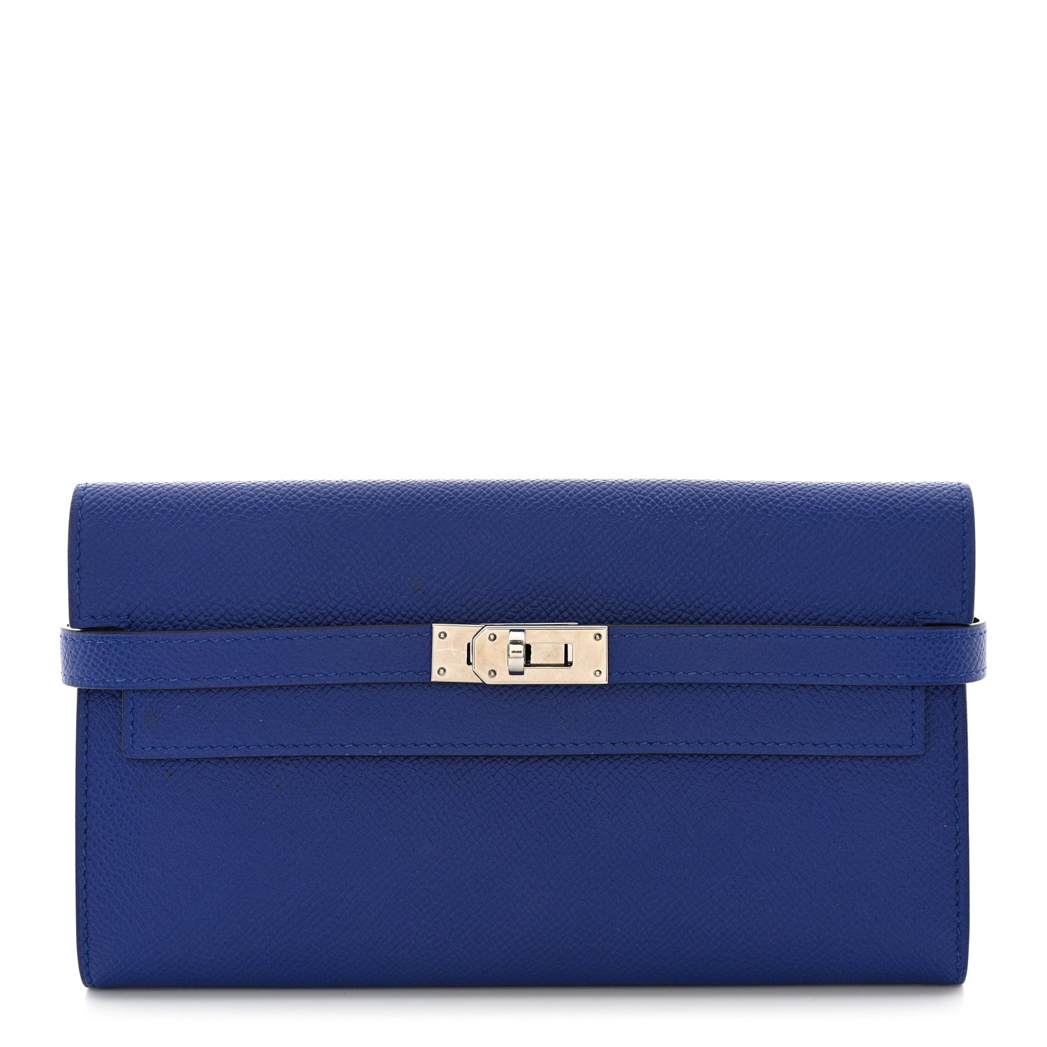 Hermes Epsom Kelly Longue Wallet Bleu Electrique 1 of 10