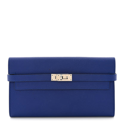 Hermes Epsom Kelly Longue Wallet Bleu Electrique 1 of 10