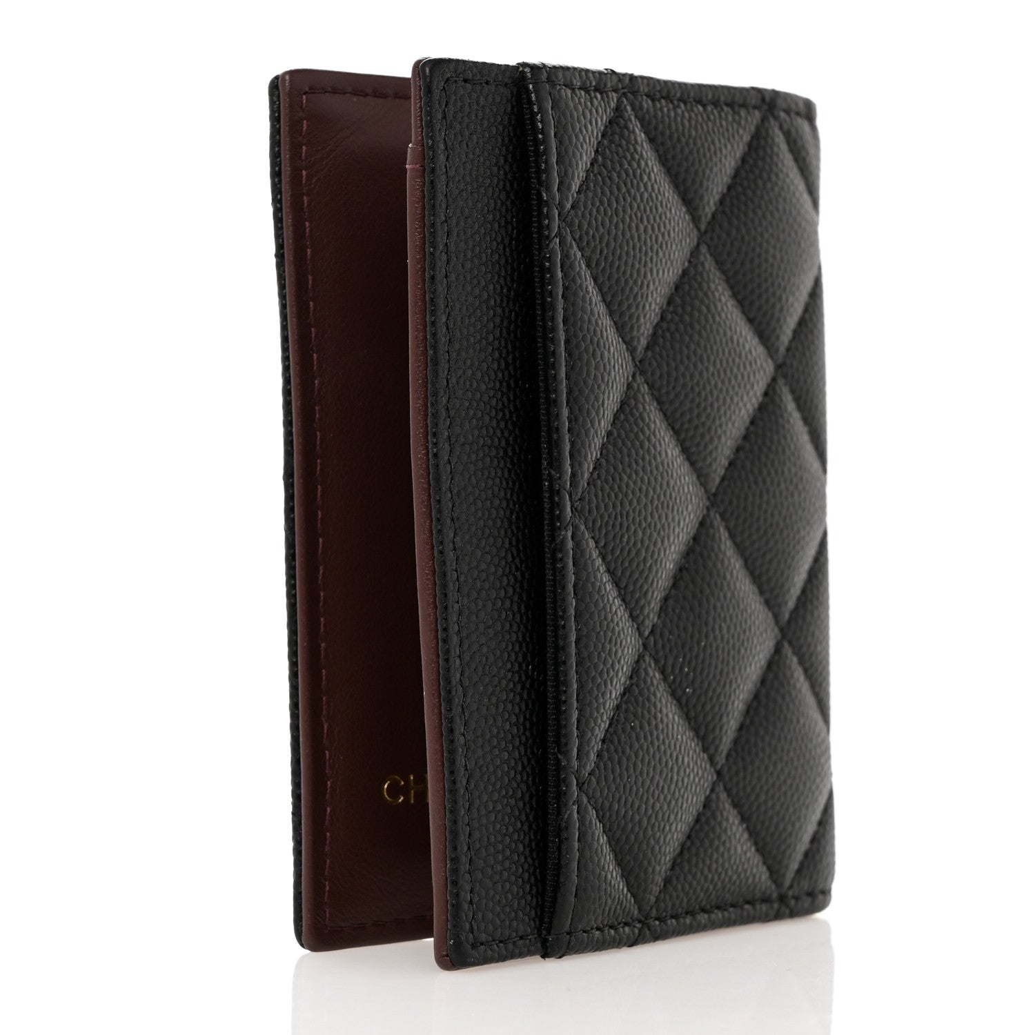 Chanel Caviar Quilted Card Holder Wallet Black 3 of 8