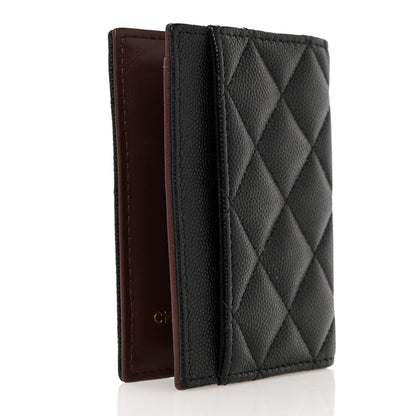 Chanel Caviar Quilted Card Holder Wallet Black 3 of 8