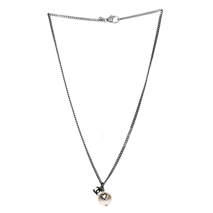 Chanel Pearl CC Pendant Necklace Ruthenium 3 of 7