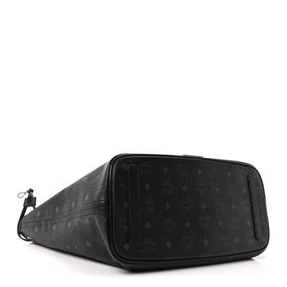 MCM Visetos Medium Liz Reversible Shopper Tote Black 5 of 10