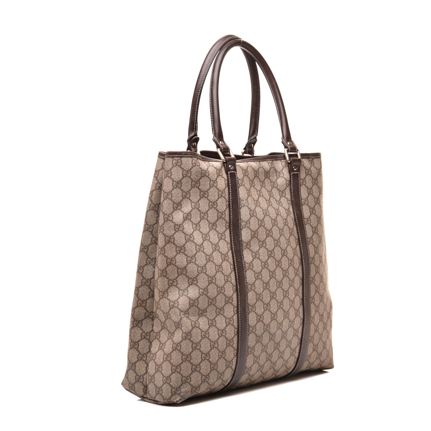 GG Plus Monogram Joy Vertical Tote Dark Brown