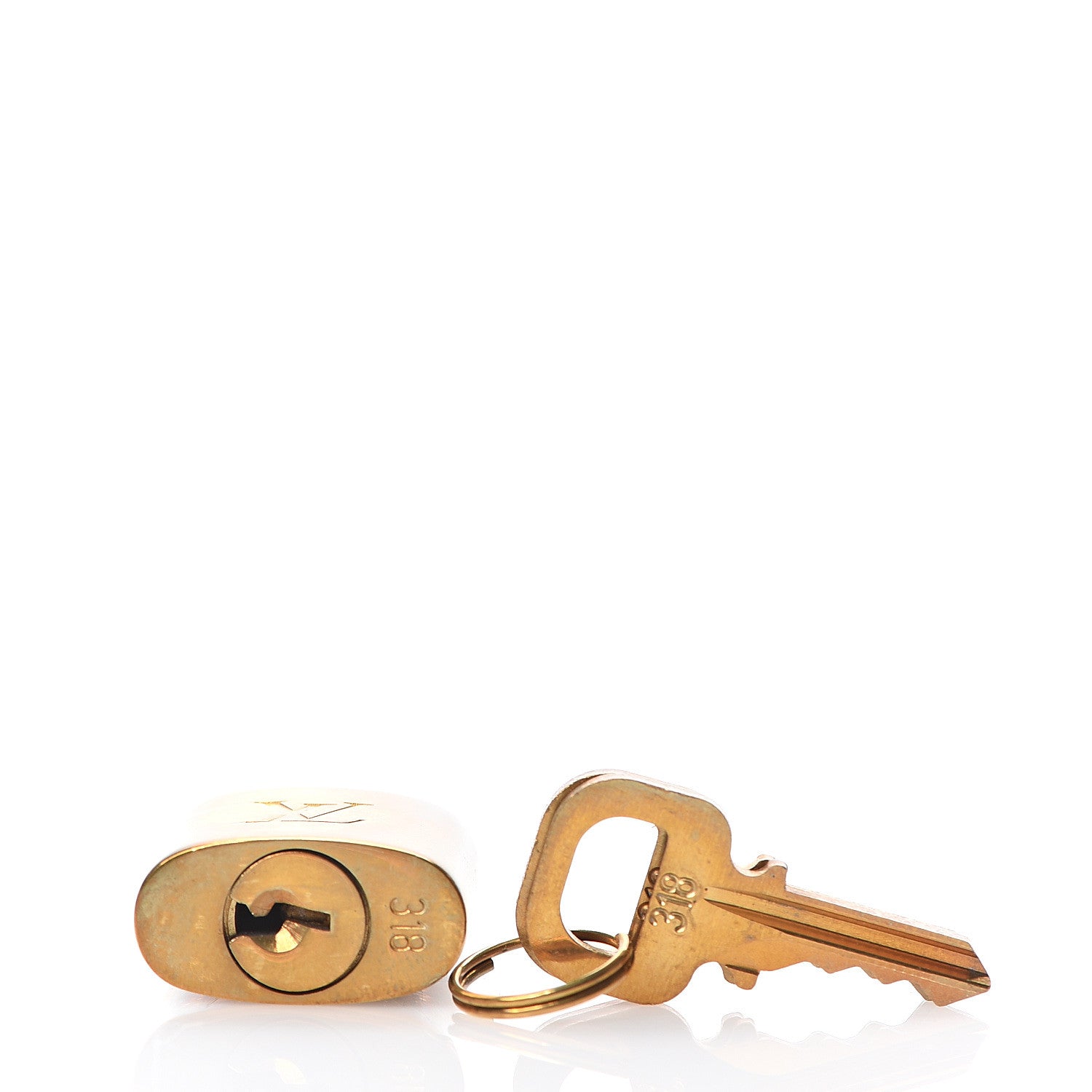 Louis Vuitton Brass Lock and Key Set #318 2 of 3