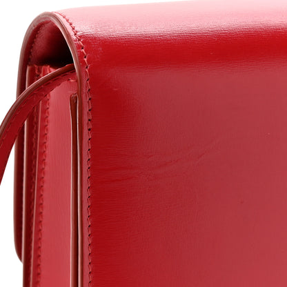 Celine Box Calfskin Medium Classic Box Flap Bag Red 16 of 20