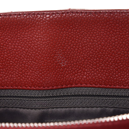 Chanel Caviar Quilted Grand Shopping Tote GST Red 8 of 12