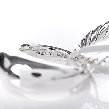 David Yurman Sterling Silver 17mm Pure Form Two Row Ring 6 52 5 of 6