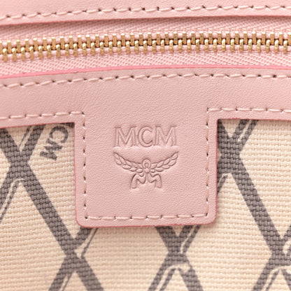 MCM Visetos Toni Shopper Tote Powder Pink 6 of 13