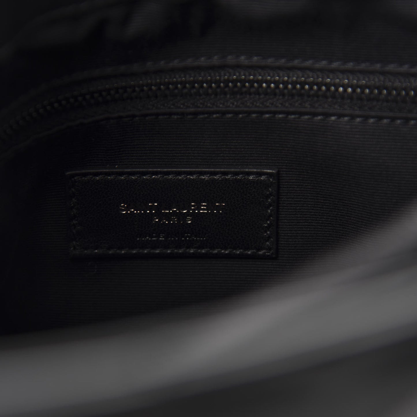Calfskin Y Quilted Monogram Medium Loulou Chain Satchel Black
