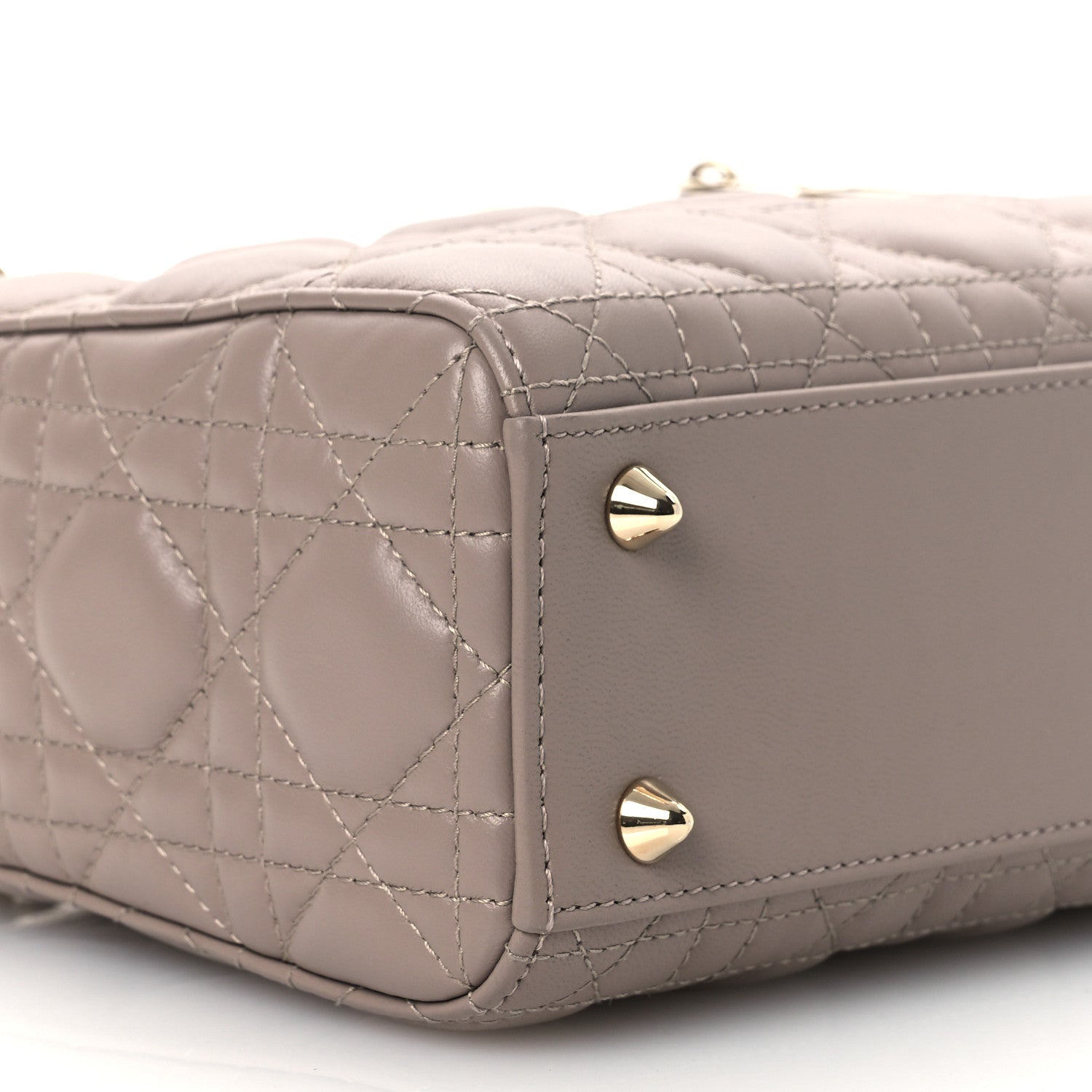 Christian Dior Lambskin Cannage Small My ABCDior Lady Dior Taupe 11 of 15
