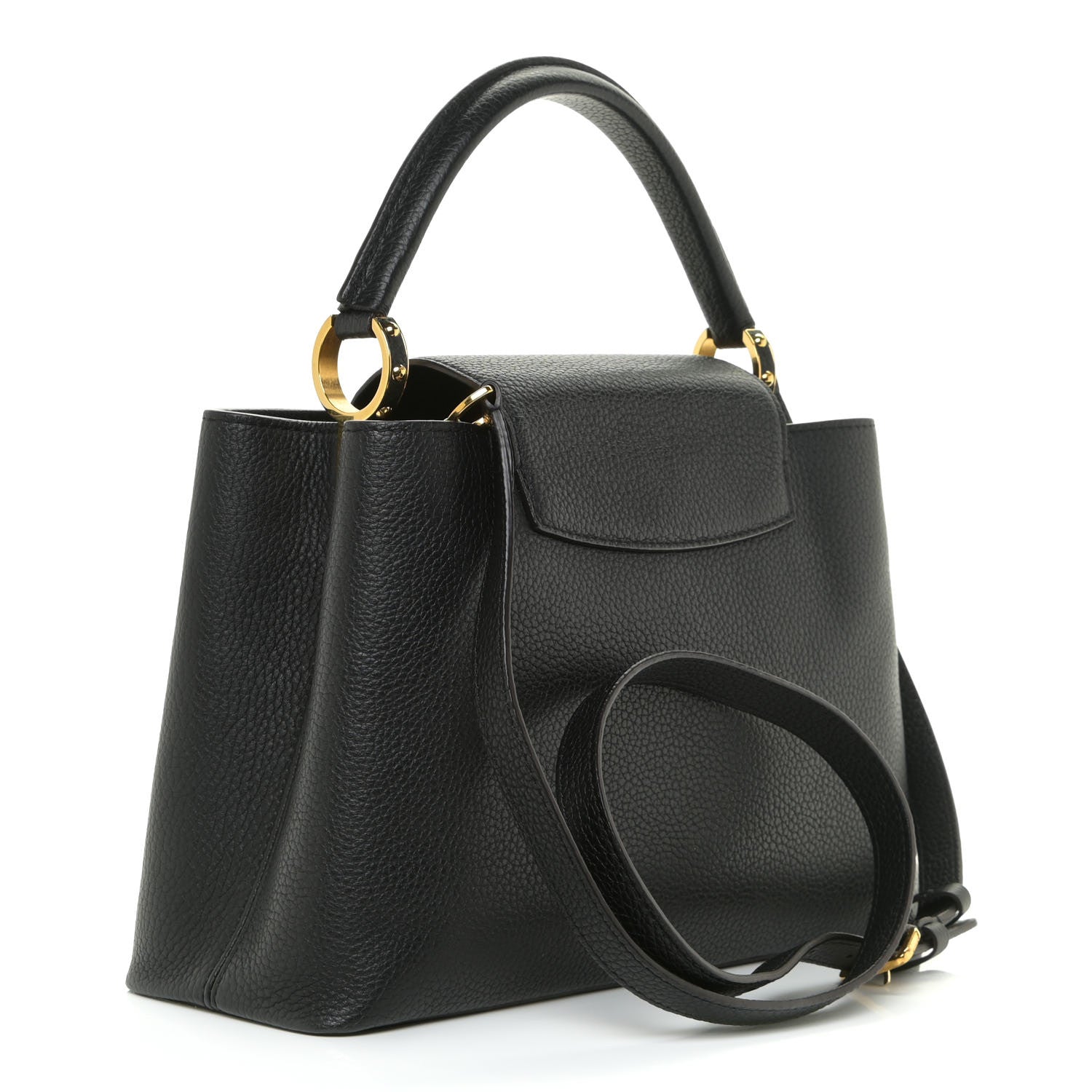 Louis Vuitton Taurillon Capucines PM Black 3 of 11