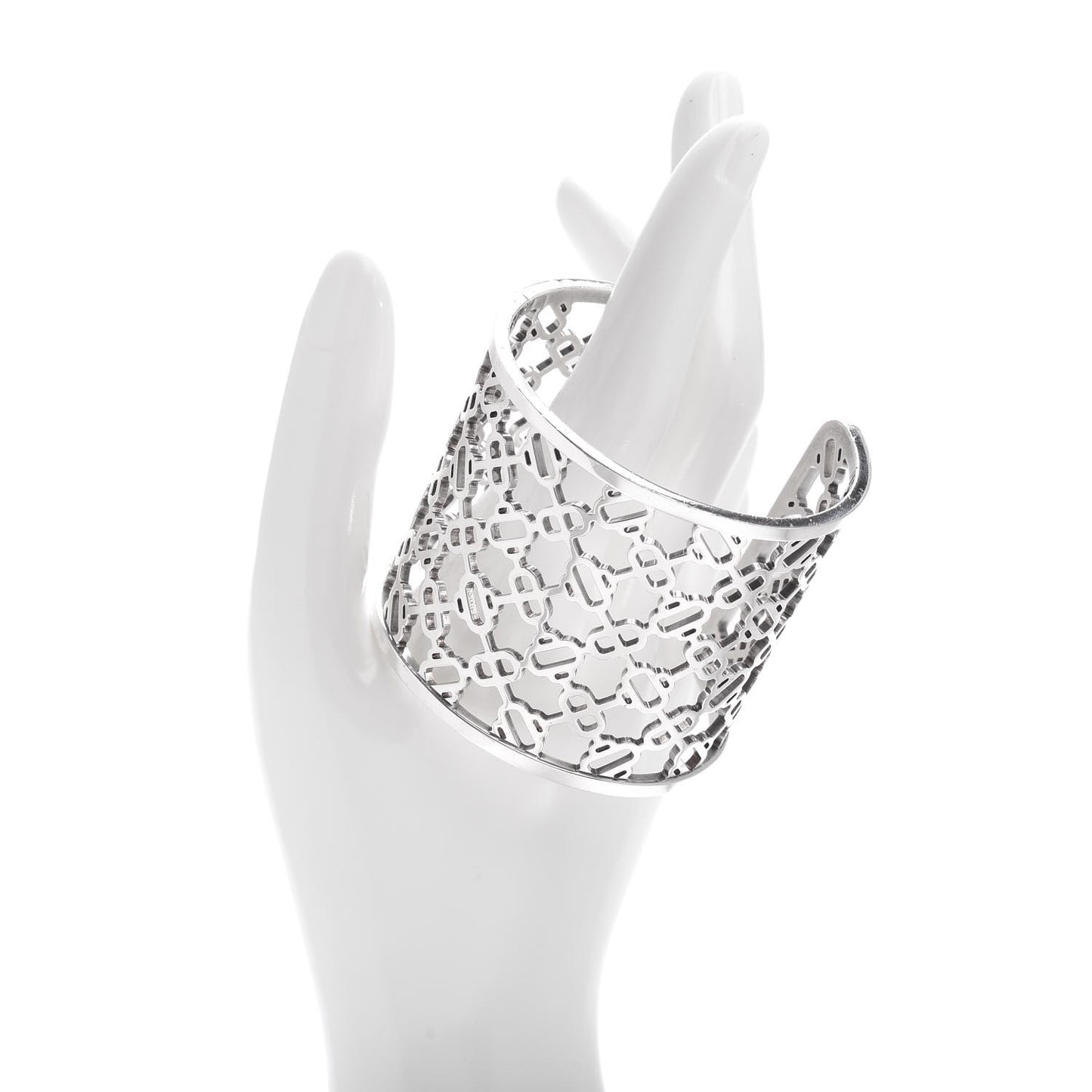 Sterling Silver Passerelle Chaine d'Ancre Cuff Bracelet LG