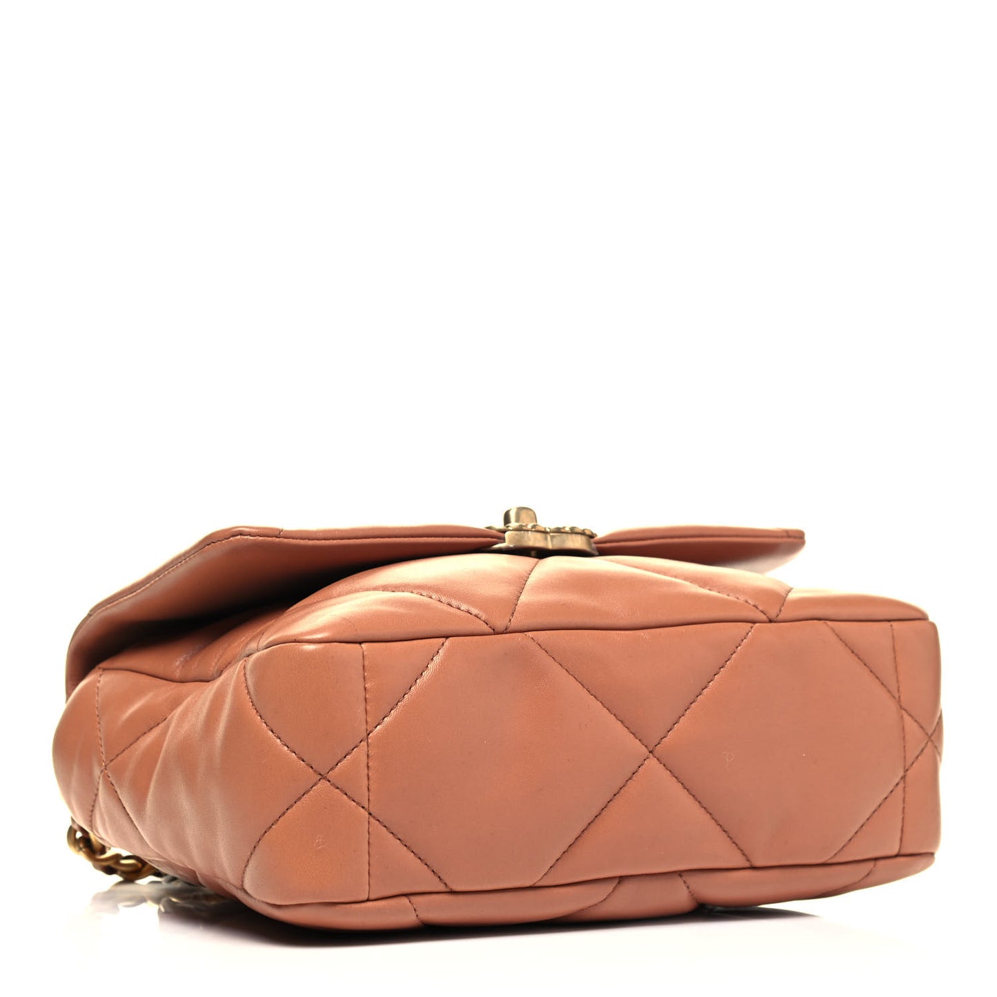 Lambskin Quilted Medium Chanel 19 Flap Brown