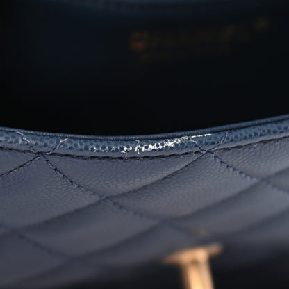 Chanel Caviar Quilted Medium Sweet Classic Flap Navy Blue 9 of 9