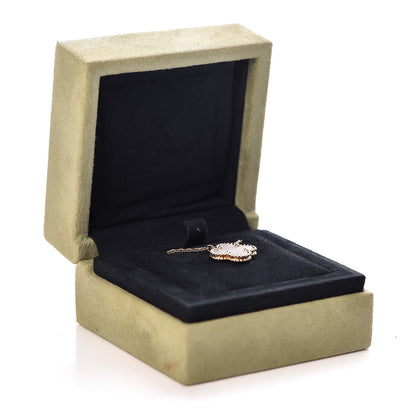 Van Cleef & Arpels 18K Yellow Gold Mother of Pearl Vintage Alhambra Pendant Necklace 8 of 8