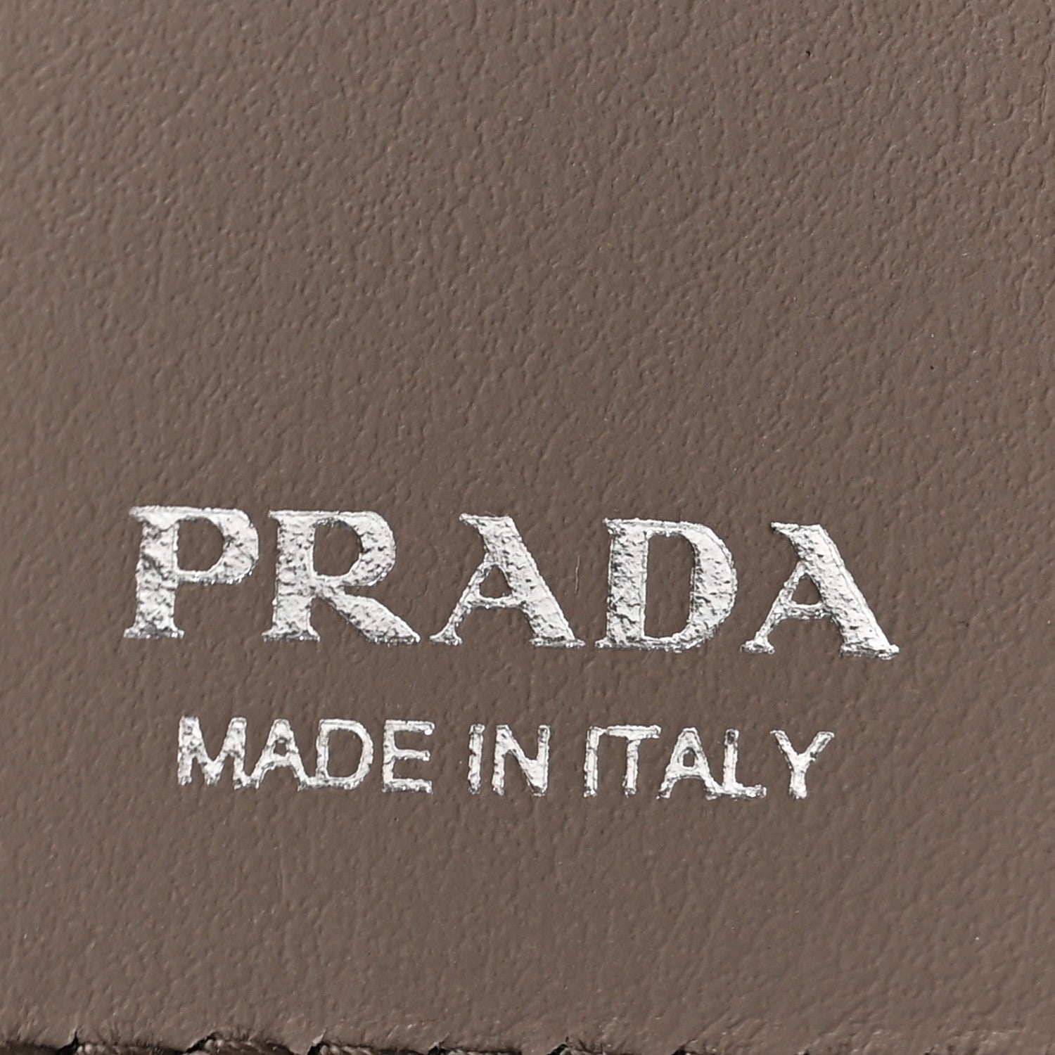 Prada Vitello Daino Metal Compact Snap Bi-Fold Wallet Argilla 6 of 6