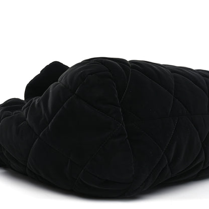 Chanel Nylon Velvet Effect Quilted Maxi Bowling Bag Black 9 of 10