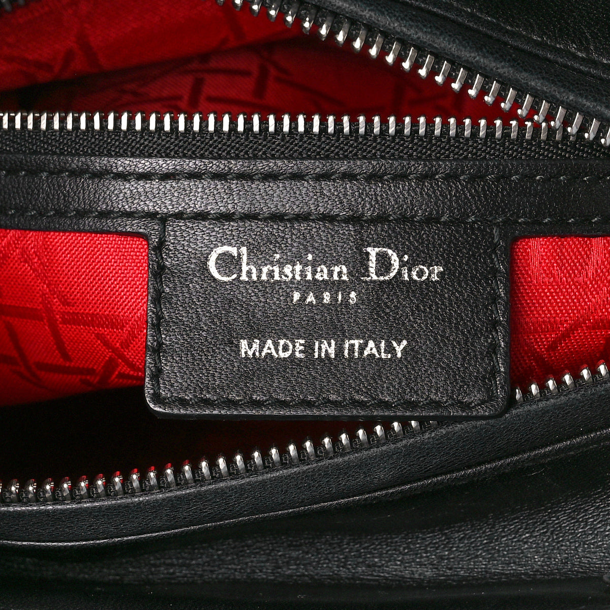 Christian Dior Lambskin Cannage Medium Lady Dior Black 6 of 11