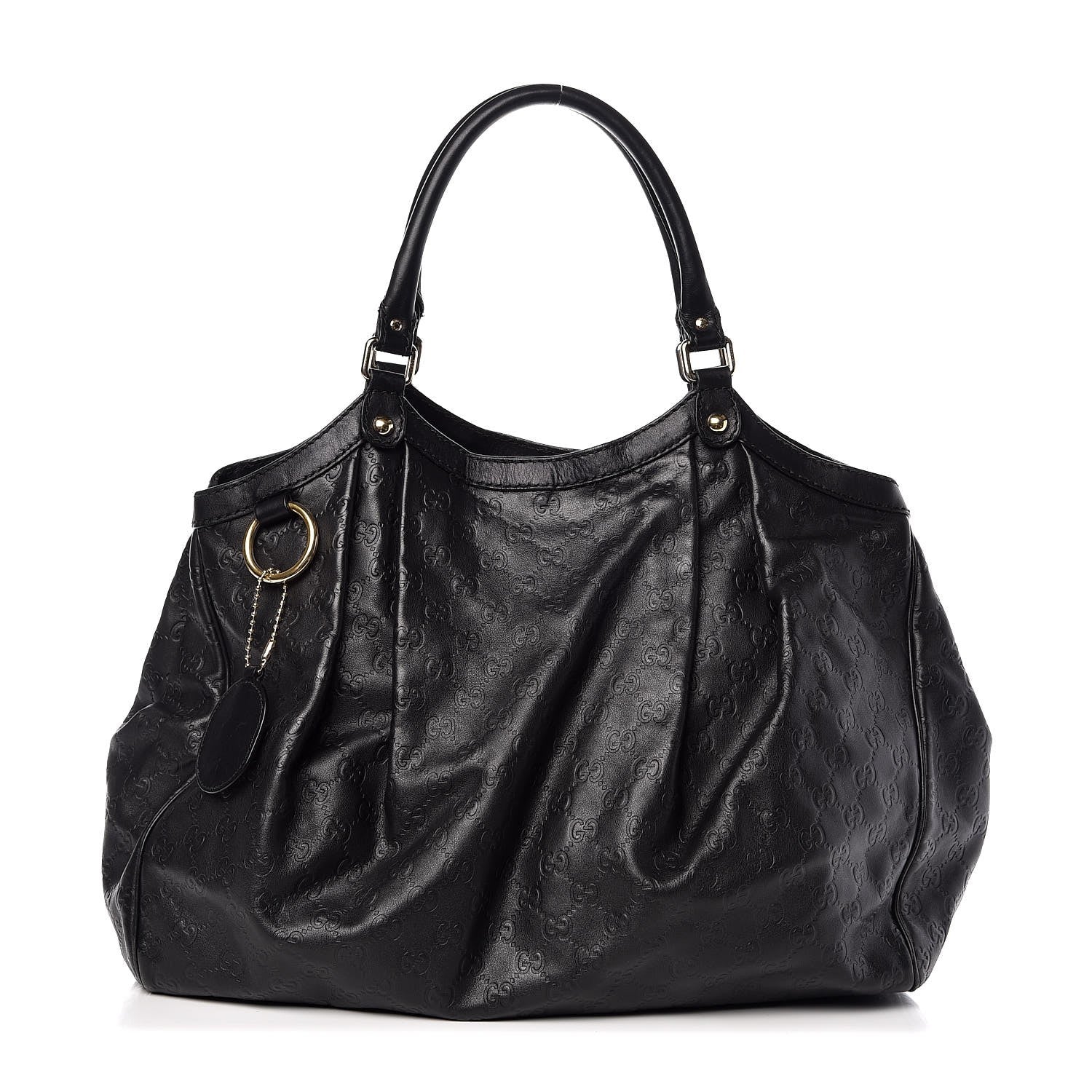 Gucci Guccissima Large Sukey Tote Black 1 of 8