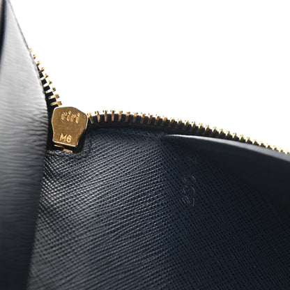 Prada Saffiano Metal Large Zip Around Travel Wallet Baltico 7 of 17