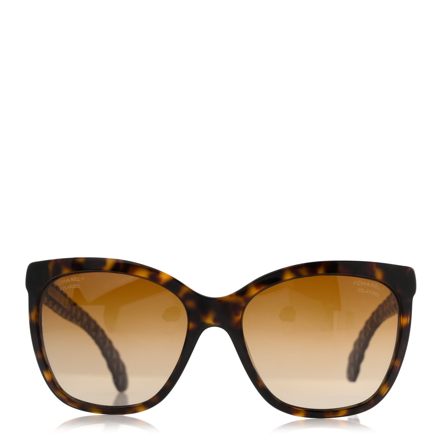Chanel Acetate Quilted Polarized Butterfly CC Sunglasses 5288-Q Tortoise 2 of 11