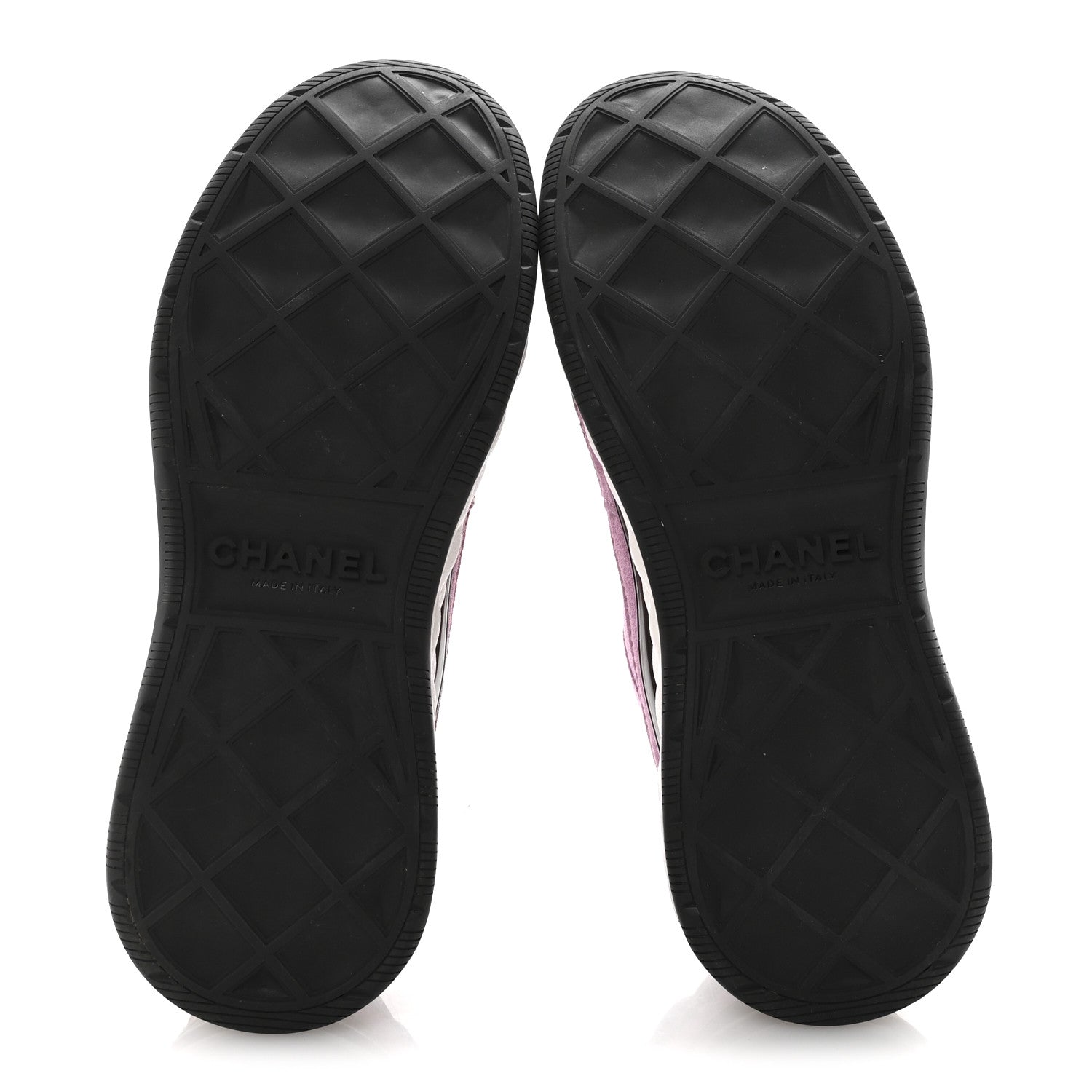 Chanel Suede Calfskin Nylon Grosgrain CC Sneakers 36.5 Dark Pink 6 of 10