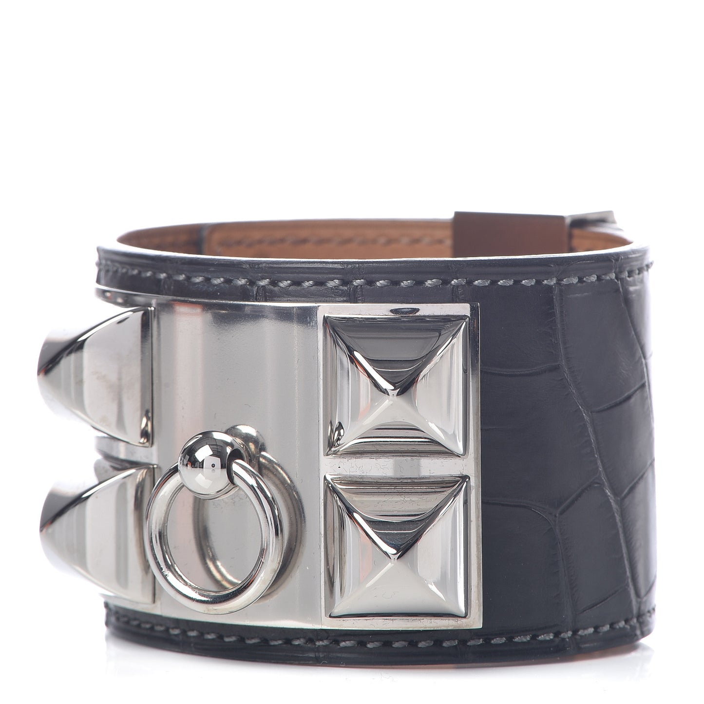 Matte Alligator Collier De Chien CDC Bracelet S Graphite