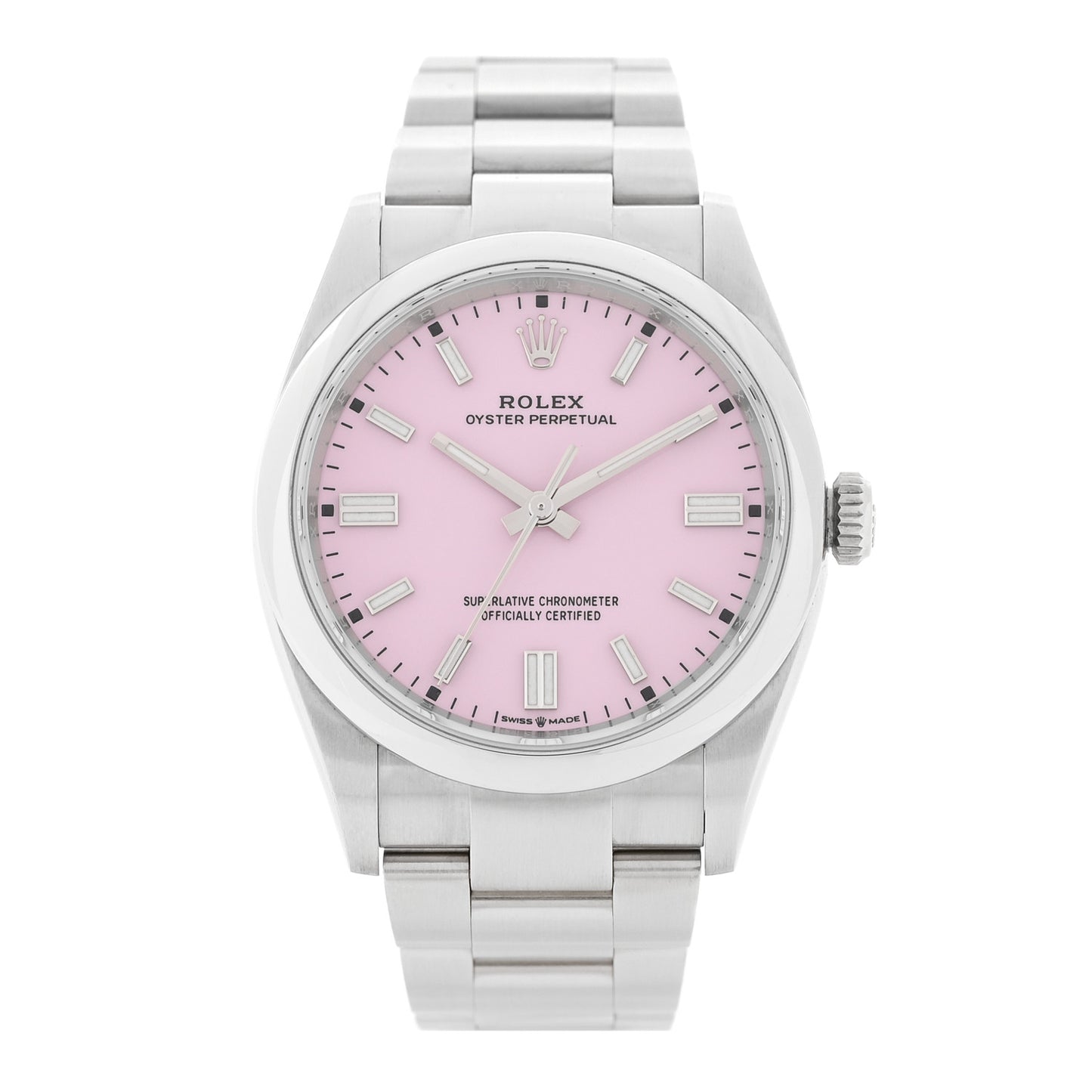 Stainless Steel 36mm Oyster Perpetual Watch Candy Pink 126000