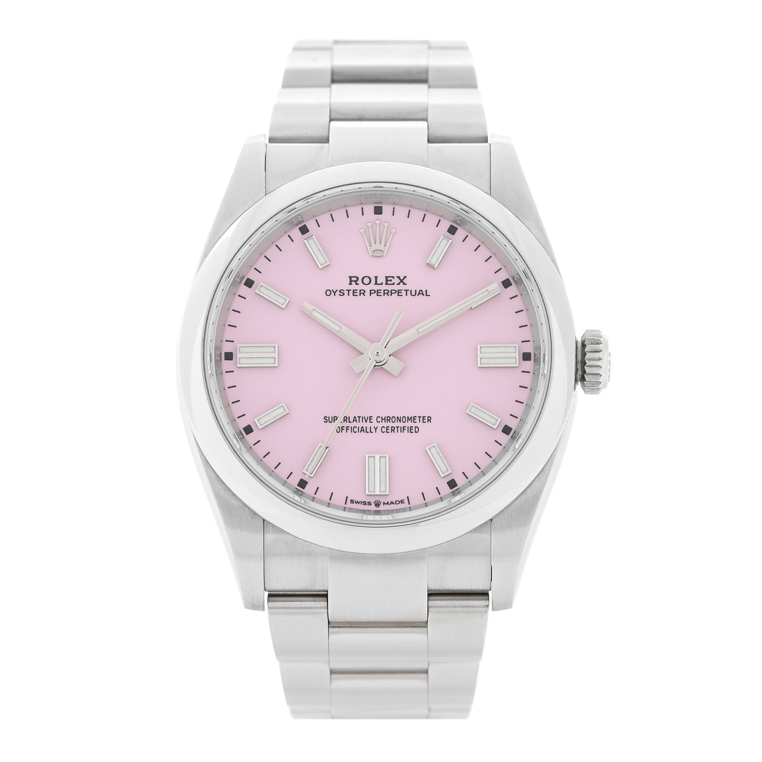 Rolex Stainless Steel 36mm Oyster Perpetual Watch Candy Pink 126000 1 of 5