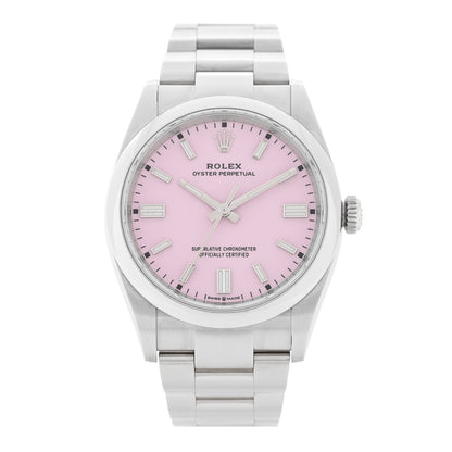 Rolex Stainless Steel 36mm Oyster Perpetual Watch Candy Pink 126000 1 of 5