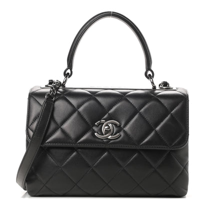 Chanel Lambskin Quilted Small Trendy CC Dual Handle Flap Bag Black 1 of 13