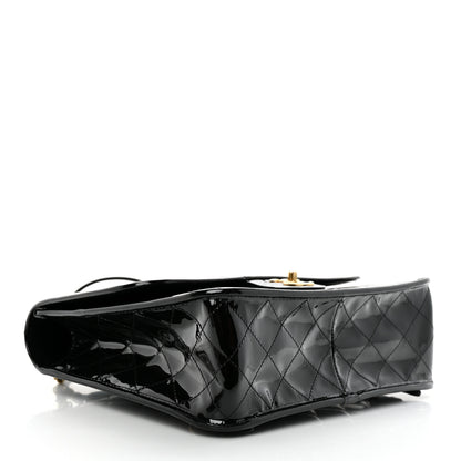 Chanel Patent Quilted Large School Memory Top Handle Flap Black 4 of 10