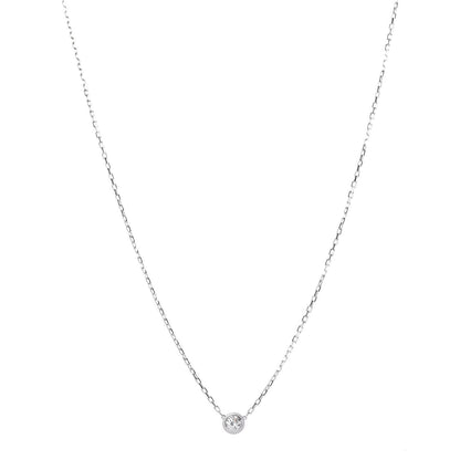 Cartier 18K White Gold Diamond LM D'Amour Pendant Necklace 1 of 7