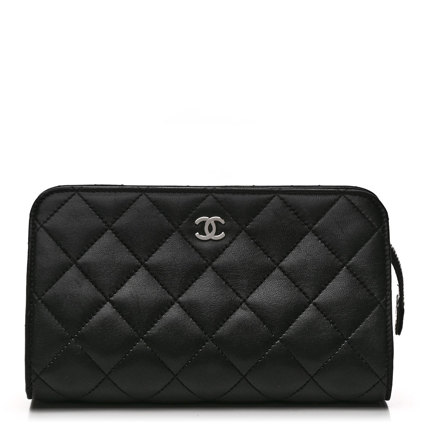 Chanel Lambskin Quilted Cosmetic Case Black 1 of 11