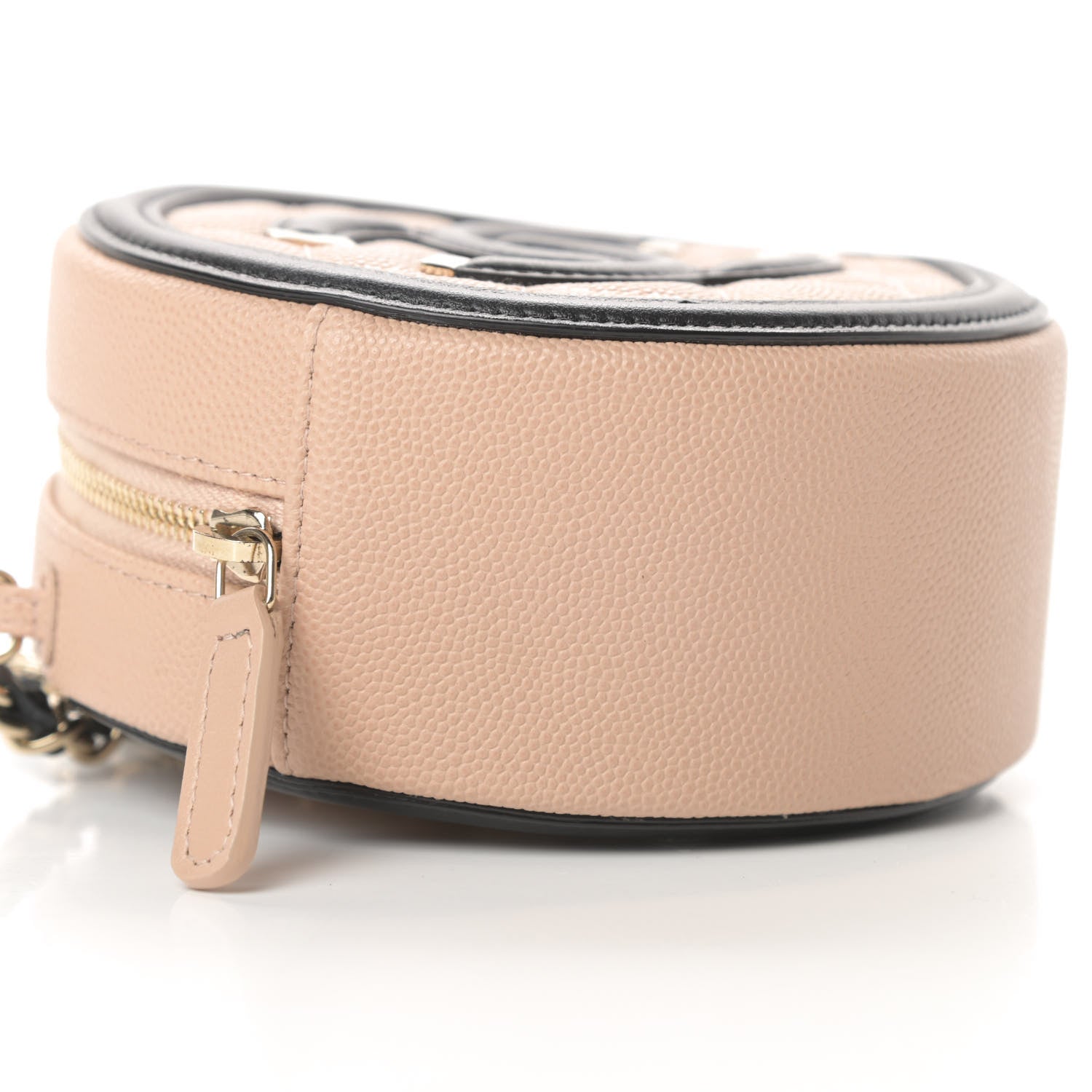 Chanel Caviar Quilted Round Filigree Crossbody Beige Black 9 of 11