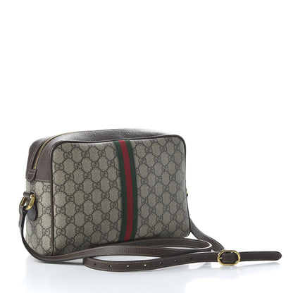 Gucci GG Supreme Monogram Web Small Ophidia Shoulder Bag Brown 3 of 11