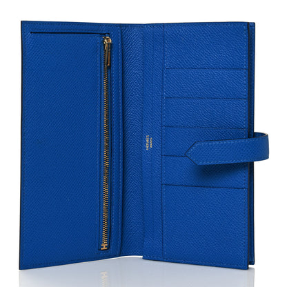 Hermes Epsom Bearn Gusset Wallet Bleu Zellige 5 of 13