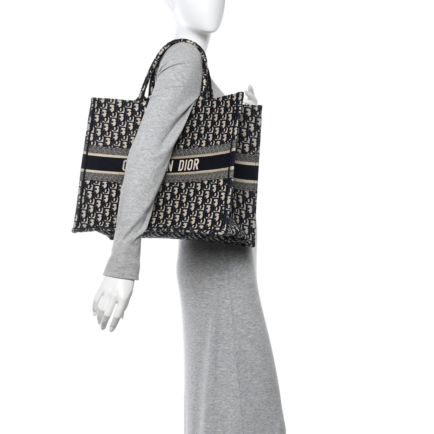 Christian Dior Oblique Large Book Tote Blue Multicolor Blue Multicolor 2 of 9
